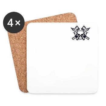 Logo Emblem Automotive Vehicle Car Spray Car - Coasters (set of 4) - white - Front
