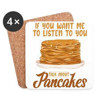 Amoureux des crêpes Enfants Si Tu Veux Moi - Dessous de verre (lot de 4) - blanc - Devant