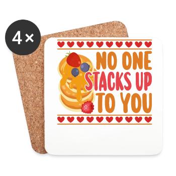 Pancake Lover Kids Valentines Day - Untersetzer (4er-Set) - Weiß - Vorne