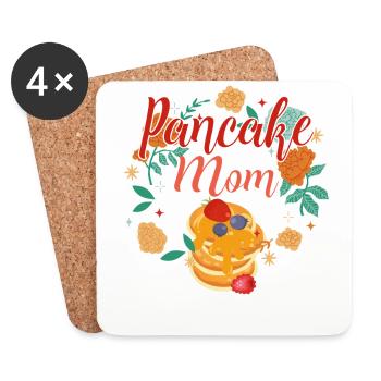 Pancake Lover Kids Pancake Mom - Coasters (set of 4) - white - Front