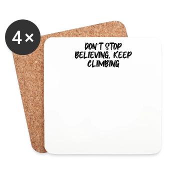 Wandern - Don't Stop Believing, Keep Climbing - Untersetzer (4er-Set) - Weiß - Vorne