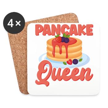 Pancake Lover Kids Queen Pancake - Coasters (set of 4) - white - Front