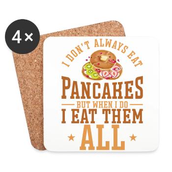 Les enfants amateurs de crêpes que je ne fais pas toujours - Dessous de verre (lot de 4) - blanc - Devant