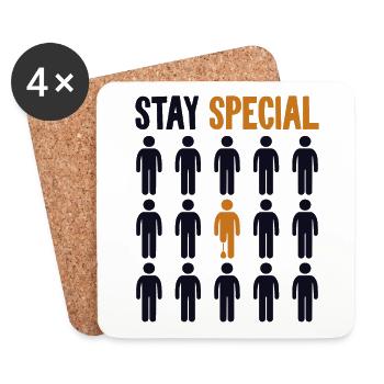 Stay Special Artificial Legs Prosthesis Foot Leg - Coasters (set of 4) - white - Front