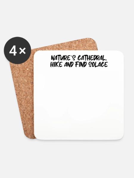 Wandern - Nature's cathedral, hike and find - Untersetzer (4er-Set) - Weiß