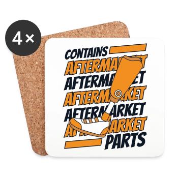Enthält Aftermarket-Teile: Prothese, Fuß, Bein - Untersetzer (4er-Set) - Weiß - Vorne