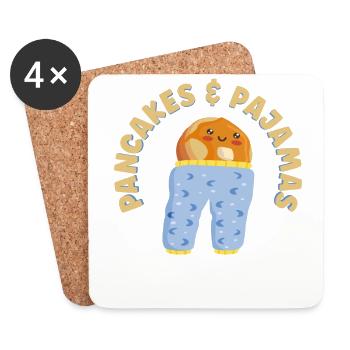 Pancake Lover Kids Pancakes & - Coasters (set of 4) - white - Front