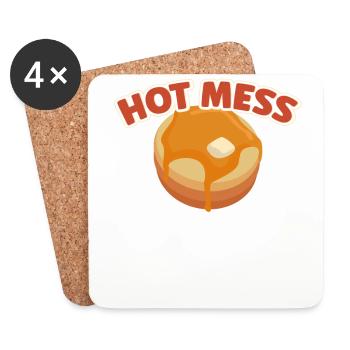 Pancake Lover Kids Chaud Mess - Dessous de verre (lot de 4) - blanc - Devant