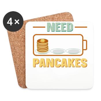 Pancake Lover Kids Batterie Besoin - Dessous de verre (lot de 4) - blanc - Devant