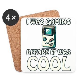 Retro-Gaming, bevor es cool war - Untersetzer (4er-Set) - Weiß - Vorne