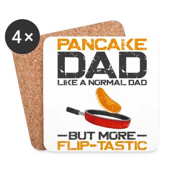 Amateur de crêpes Enfants Papa Crêpe Papa - Dessous de verre (lot de 4) - blanc - Devant