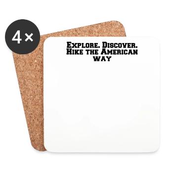 Hiking - Explore. Discover. Hike the American - Coasters (set of 4) - white - Front