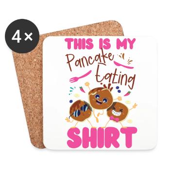 Les enfants amateurs de crêpes c’est mon - Dessous de verre (lot de 4) - blanc - Devant