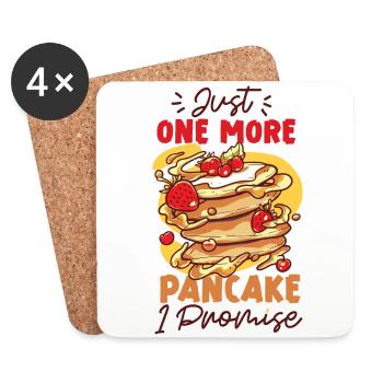 Les enfants amateurs de crêpes, juste un de plus - Dessous de verre (lot de 4) - blanc - Devant