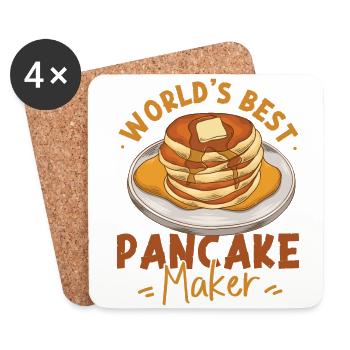Pancake Lover Kids World's Best - Coasters (set of 4) - white - Front
