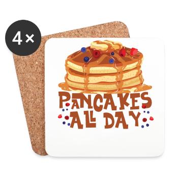 Pancake Lover Kids Pancakes All - Coasters (set of 4) - white - Front
