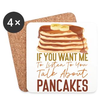 Les enfants amateurs de crêpes si vous me voulez - Dessous de verre (lot de 4) - blanc - Devant