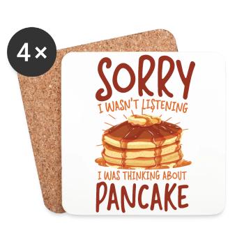 Pancake Lover Kids Sorry I Wasn't - Coasters (set of 4) - white - Front