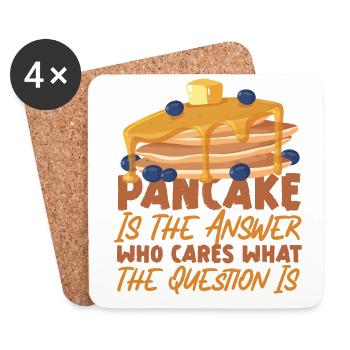 Pancake Lover Kids Pancake Is The - Coasters (set of 4) - white - Front