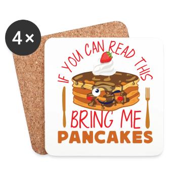Amoureux des crêpes enfants si vous savez lire - Dessous de verre (lot de 4) - blanc - Devant