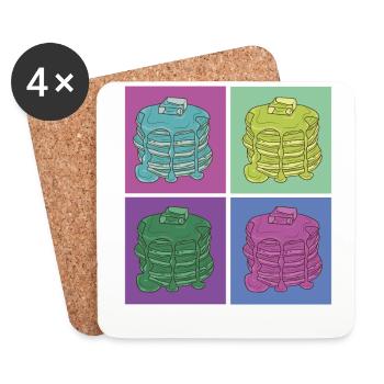 Pancake Lover Kids Retro Vintage - Untersetzer (4er-Set) - Weiß - Vorne
