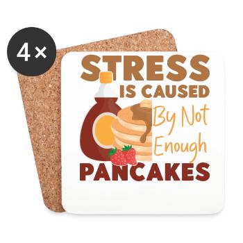 Le stress des enfants amateurs de crêpes est - Dessous de verre (lot de 4) - blanc - Devant