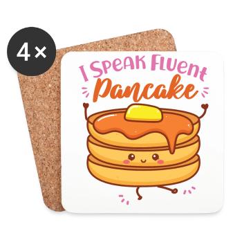 Pancake Lover Kids I Speak Fluent - Untersetzer (4er-Set) - Weiß - Vorne