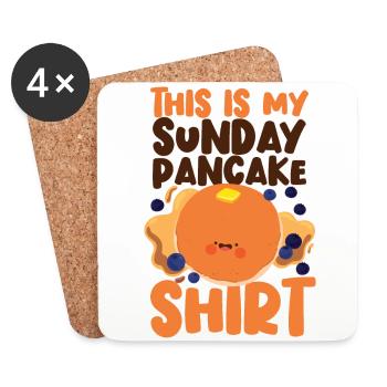 Les enfants amateurs de crêpes c’est mon - Dessous de verre (lot de 4) - blanc - Devant