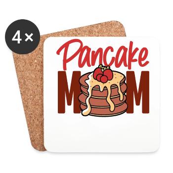 Pancake Lover Kids Pancake Mom - Coasters (set of 4) - white - Front