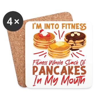 Les enfants amateurs de crêpes que j’aime - Dessous de verre (lot de 4) - blanc - Devant