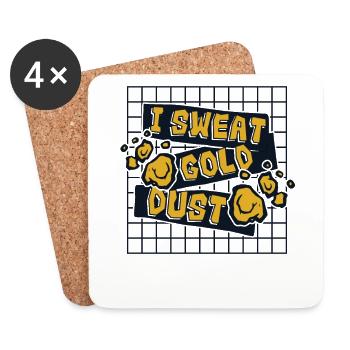 I Sweat Gold Dust Prospecting Placer Mining Gold - Coasters (set of 4) - white - Front