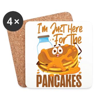 Les enfants amateurs de crêpes, je suis juste là - Dessous de verre (lot de 4) - blanc - Devant