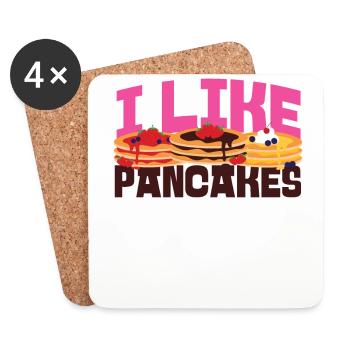 Pancake Lover Kids I Like Pancakes - Coasters (set of 4) - white - Front