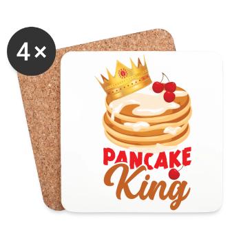 Pancake Lover Kids King Pancake - Untersetzer (4er-Set) - Weiß - Vorne