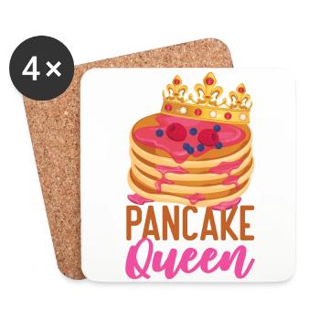 Pancake Lover Kids Queen Pancake - Coasters (set of 4) - white - Front