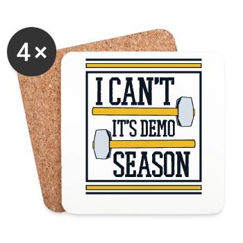 Es ist Demo-Saison Home Improvement Experts House - Untersetzer (4er-Set) - Weiß - Vorne