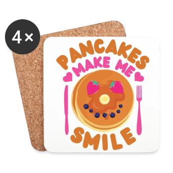Pancake Lover Kids Pancakes Make - Coasters (set of 4) - white - Front