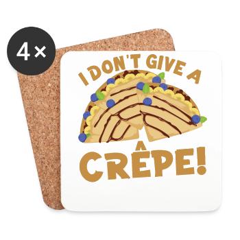 Pancake Lover Kids Pun I Don't - Untersetzer (4er-Set) - Weiß - Vorne
