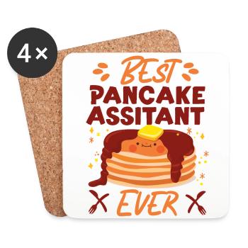 Pancake Lover Kids Best Pancake - Coasters (set of 4) - white - Front