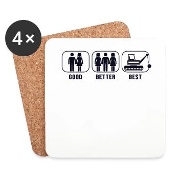 Good Better Best Demolition Home Wrecker House - Coasters (set of 4) - white - Front