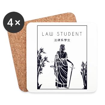 Jurastudent der chinesischen Hanzi Law School der Universität - Untersetzer (4er-Set) - Weiß - Vorne