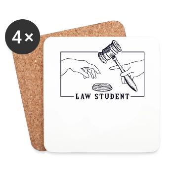 Michelangelo Creation of Adam Law Student Law - Coasters (set of 4) - white - Front
