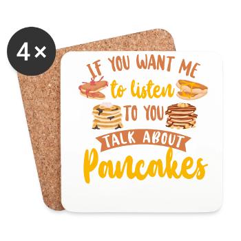 Les enfants amateurs de crêpes si vous me voulez - Dessous de verre (lot de 4) - blanc - Devant