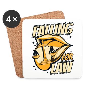 Falling For Law Legal Studies Law School Law - Coasters (set of 4) - white - Front