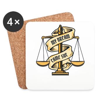 My Deam Came True Law School University Students - Coasters (set of 4) - white - Front