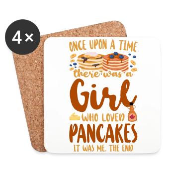 Pancake Lover Kids Girl Once Upon - Untersetzer (4er-Set) - Weiß - Vorne