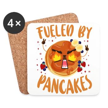 Les enfants amateurs de crêpes alimentés par - Dessous de verre (lot de 4) - blanc - Devant