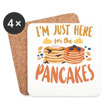 Les enfants amateurs de crêpes, je suis juste là - Dessous de verre (lot de 4) - blanc - Devant