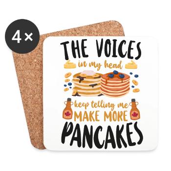 Pancake Lover Kids The Voices In - Untersetzer (4er-Set) - Weiß - Vorne