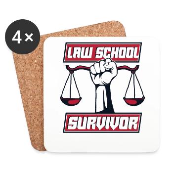 Law School Survivor Legal Studies Law School Law - Coasters (set of 4) - white - Front